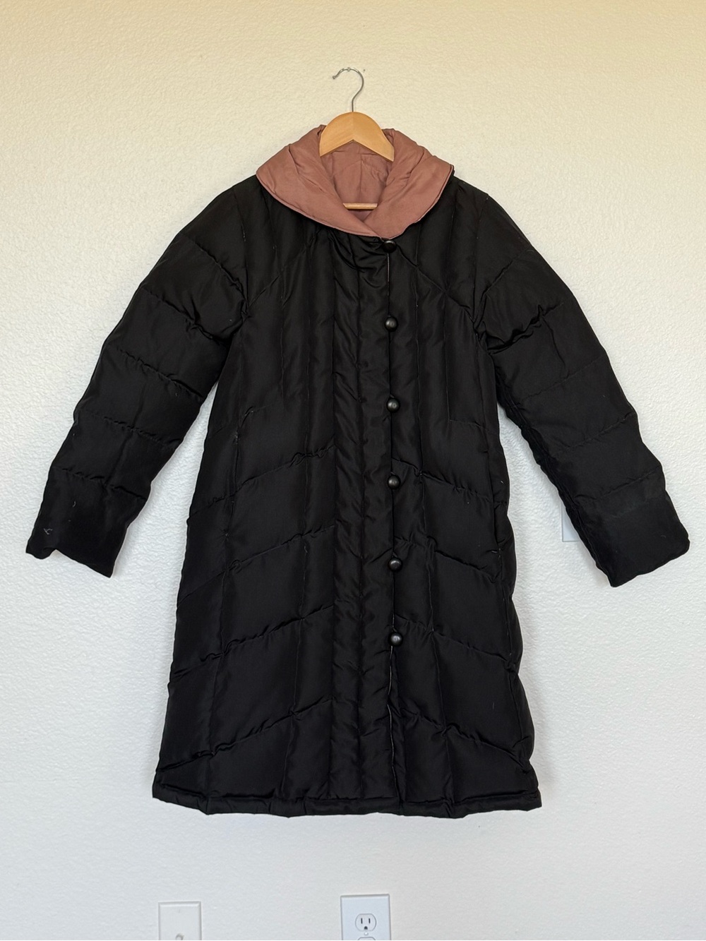 Vintage Women's Reversible Long Puffer Coat